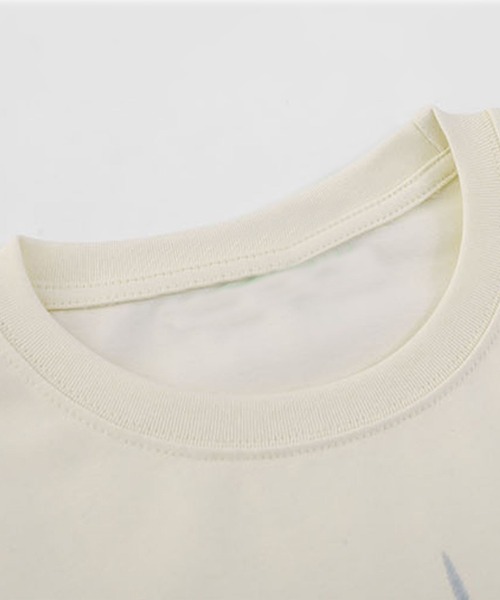 HOOK(フック)の「【HOOK】個性派抽象画プリント半袖ビッグTシャツ (SS)(Tシャツ/カットソー・メンズ・アイボリー/ブラック・L/M/XL)」の7枚目の写真