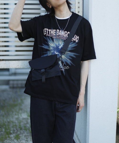 HOOK(フック)の「【HOOK】個性派抽象画プリント半袖ビッグTシャツ (SS)(Tシャツ/カットソー・メンズ・アイボリー/ブラック・L/M/XL)」の12枚目の写真