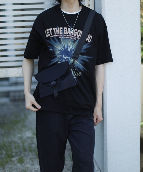 HOOK(フック)の「【HOOK】個性派抽象画プリント半袖ビッグTシャツ (SS)(Tシャツ/カットソー・メンズ・アイボリー/ブラック・L/M/XL)」の13枚目の写真