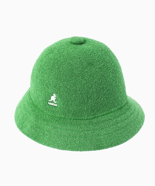 KANGOL(カンゴール)の「(KANGOL)バミューダカジュアルベルハット(ハット・レディース・ブラック/グリーン・MEDIUM)」の8枚目の写真