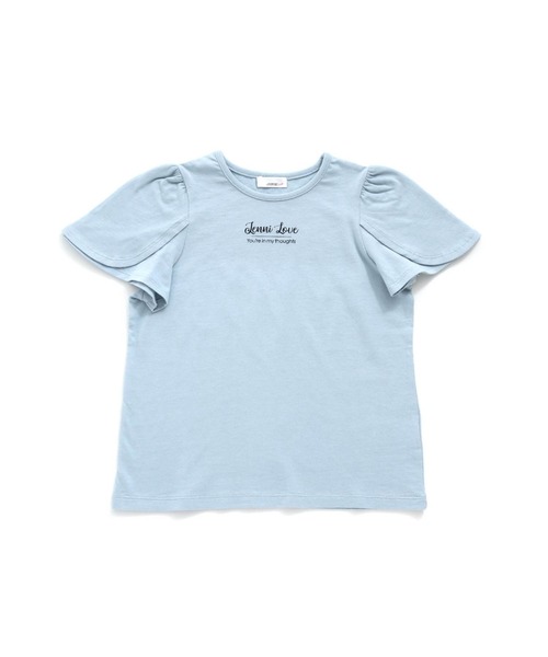 JENNI love(ジェニィラブ)の「チューリップスリーブTシャツ(Tシャツ/カットソー・キッズ・サックスブルー/カーキ/ピンク・130cm/140cm/150cm/160cm)」の2枚目の写真