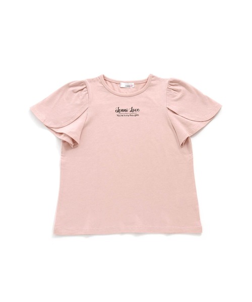 JENNI love(ジェニィラブ)の「チューリップスリーブTシャツ(Tシャツ/カットソー・キッズ・サックスブルー/カーキ/ピンク・130cm/140cm/150cm/160cm)」の3枚目の写真