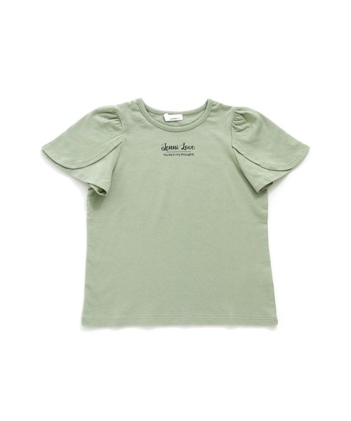 JENNI love(ジェニィラブ)の「チューリップスリーブTシャツ(Tシャツ/カットソー・キッズ・サックスブルー/カーキ/ピンク・130cm/140cm/150cm/160cm)」の14枚目の写真