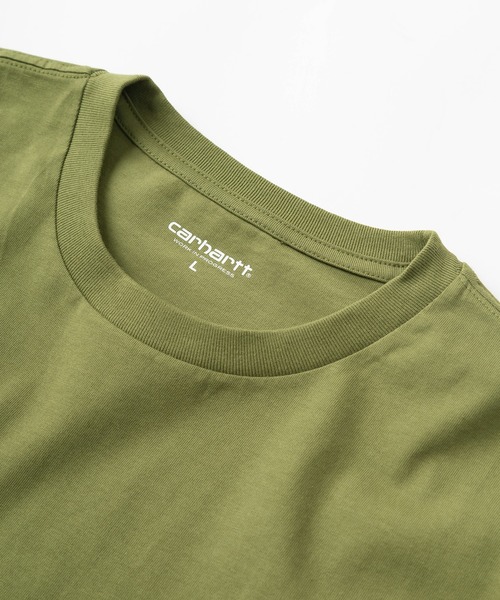 Carhartt WIP（カーハートダブリューアイピー）の「【Carhartt/カーハート】ブランドロゴ ワンポイントワッペン付き ポケット半袖Tシャツ/CH POCKET T-SHIRT（Tシャツ/カットソー・メンズ・グレイッシュブルー/アッシュグレー/ブラック/サンドベージュ/ホワイト/モスグリーン・M/L/XL）」の9枚目の写真