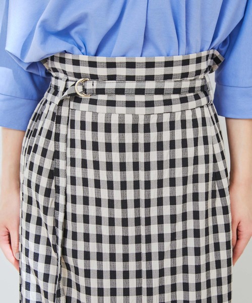 VIS（ビス）の「【洗える】ギンガムチェックタイトスカート（スカート・レディース・ダークブラウン/ブラック系その他/ブルー系その他4・M/S）」の17枚目の写真