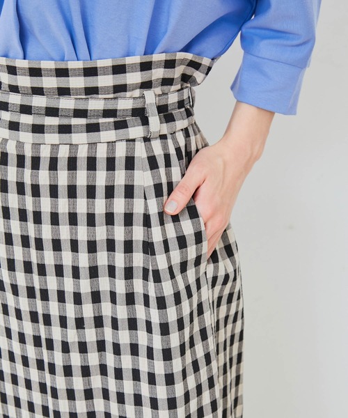 VIS（ビス）の「【洗える】ギンガムチェックタイトスカート（スカート・レディース・ダークブラウン/ブラック系その他/ブルー系その他4・M/S）」の18枚目の写真