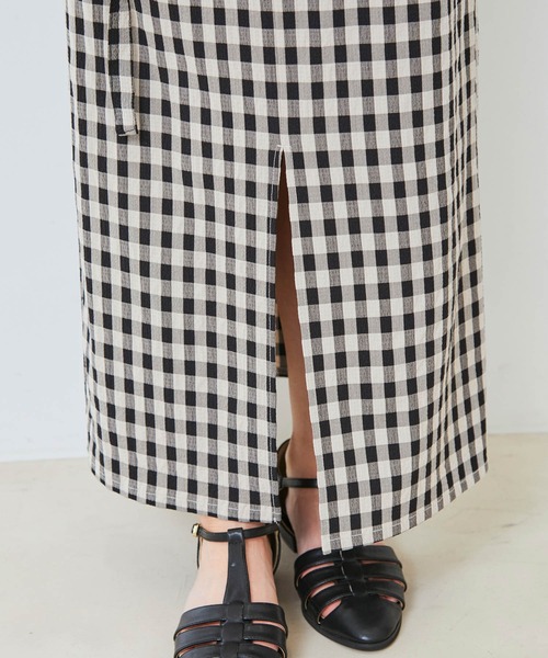 VIS（ビス）の「【洗える】ギンガムチェックタイトスカート（スカート・レディース・ダークブラウン/ブラック系その他/ブルー系その他4・M/S）」の19枚目の写真