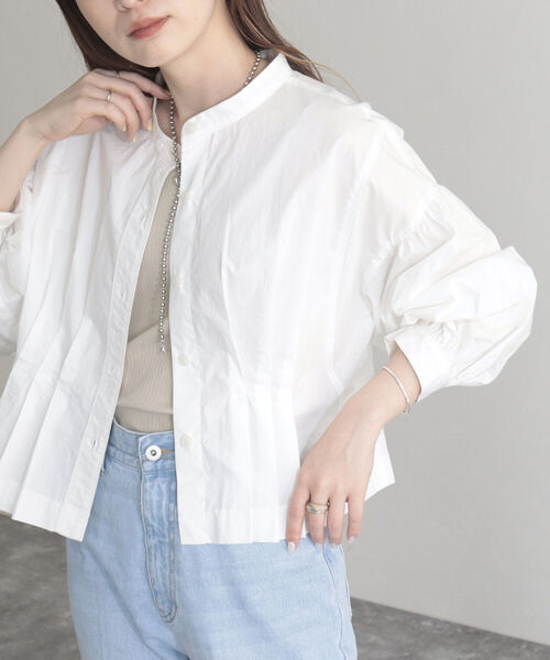 fredy emue（フレディエミュ）の「【fredy emue/フレディエミュ】クロプトバンドカラーシャツブルゾン（シャツ/ブラウス・レディース・オフホワイト/ネイビー/カーキ・38）」の10枚目の写真