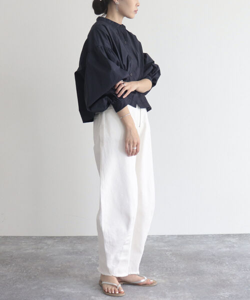 fredy emue（フレディエミュ）の「【fredy emue/フレディエミュ】クロプトバンドカラーシャツブルゾン（シャツ/ブラウス・レディース・オフホワイト/ネイビー/カーキ・38）」の15枚目の写真