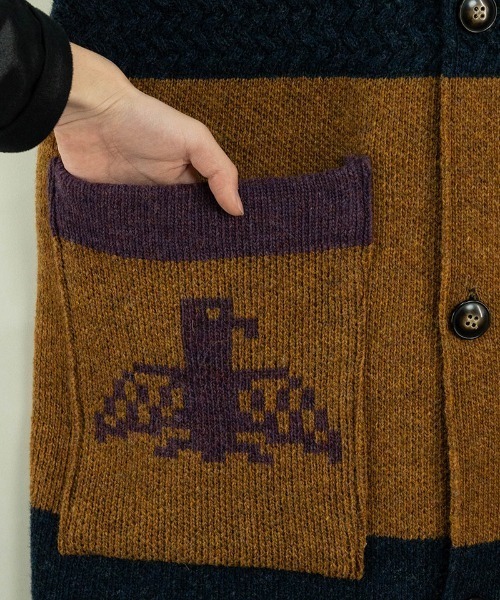 masterkey(マスターキー)の「mcg3263-COWICHAN-VEST ベスト(カーディガン/ボレロ・メンズ・パープル/ブラック・FREE)」の18枚目の写真