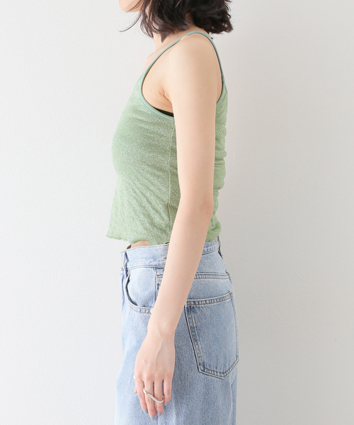 SLOBE citron.（スローブシトロン）の「SLOBE citron. キラキラキャミ（キャミソール・レディース・グリーン/ピンク・FREE）」の13枚目の写真