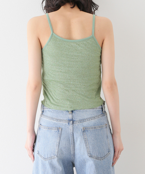 SLOBE citron.（スローブシトロン）の「SLOBE citron. キラキラキャミ（キャミソール・レディース・グリーン/ピンク・FREE）」の5枚目の写真