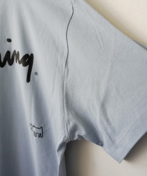 Keith Haring（キース・ヘリング）の「【 Keith Haring / キースヘリング 】 アート プリント Tシャツ ( HEART )（Tシャツ/カットソー・メンズ・ホワイト/グレイッシュブルー/スミクロ/オフホワイト・XL/L/M）」の12枚目の写真