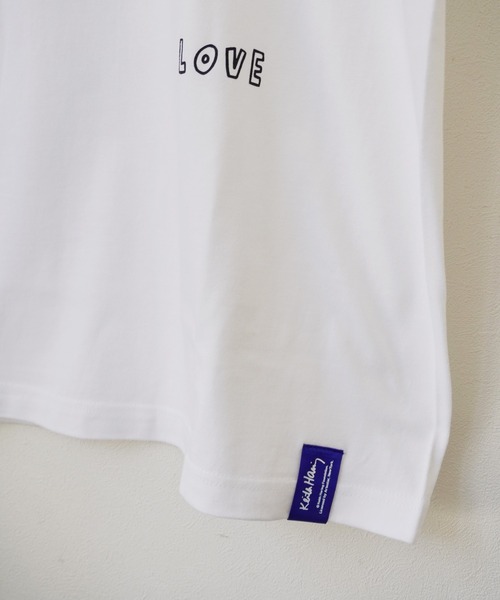 Keith Haring（キース・ヘリング）の「【 Keith Haring / キースヘリング 】 アート プリント Tシャツ ( HEART )（Tシャツ/カットソー・メンズ・ホワイト/グレイッシュブルー/スミクロ/オフホワイト・XL/L/M）」の15枚目の写真