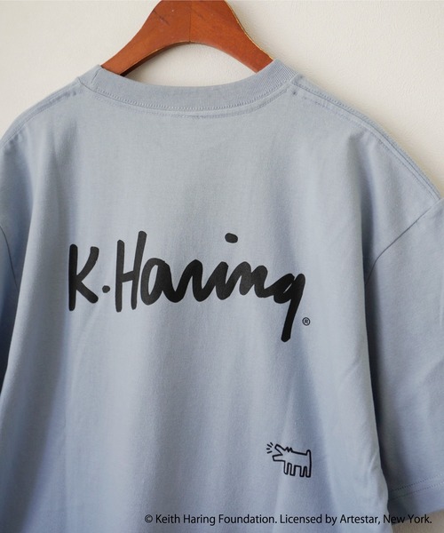 Keith Haring（キース・ヘリング）の「【 Keith Haring / キースヘリング 】 アート プリント Tシャツ ( HEART )（Tシャツ/カットソー・メンズ・ホワイト/グレイッシュブルー/スミクロ/オフホワイト・XL/L/M）」の19枚目の写真