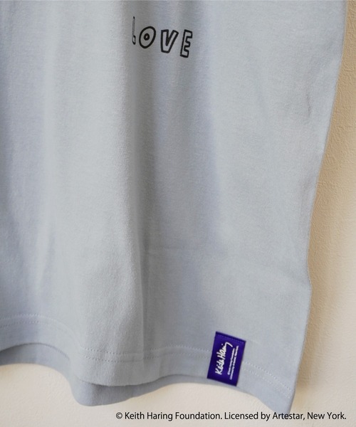 Keith Haring（キース・ヘリング）の「【 Keith Haring / キースヘリング 】 アート プリント Tシャツ ( HEART )（Tシャツ/カットソー・メンズ・ホワイト/グレイッシュブルー/スミクロ/オフホワイト・XL/L/M）」の18枚目の写真