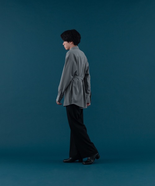 セール】WAIST BELT LONG SLEEVE SHIRT/ウエストベルトロング