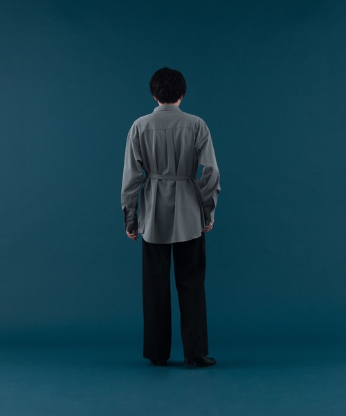 セール】WAIST BELT LONG SLEEVE SHIRT/ウエストベルトロング