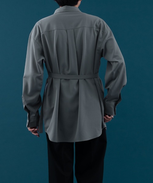 セール】WAIST BELT LONG SLEEVE SHIRT/ウエストベルトロングスリーブ
