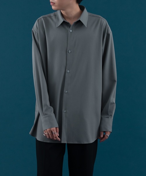 SELLE GLANT(セレグランテ)の「WAIST BELT LONG SLEEVE SHIRT/ウエストベルトロングスリーブシャツ(シャツ/ブラウス・メンズ・ダークブルー/オフホワイト・MEDIUM/LARGE)」の6枚目の写真