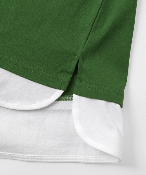 GLAZOS（グラソス）の「【接触冷感】裾レイヤード半袖Tシャツ（Tシャツ/カットソー・キッズ・インディゴブルー/グリーン/ブラック/ブルー・130cm/140cm/150cm/160cm/170cm）」の22枚目の写真