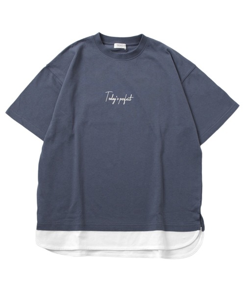 GLAZOS（グラソス）の「【接触冷感】裾レイヤード半袖Tシャツ（Tシャツ/カットソー・キッズ・インディゴブルー/グリーン/ブラック/ブルー・130cm/140cm/150cm/160cm/170cm）」の14枚目の写真