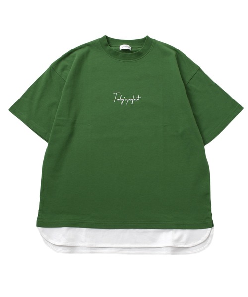 GLAZOS（グラソス）の「【接触冷感】裾レイヤード半袖Tシャツ（Tシャツ/カットソー・キッズ・インディゴブルー/グリーン/ブラック/ブルー・130cm/140cm/150cm/160cm/170cm）」の12枚目の写真