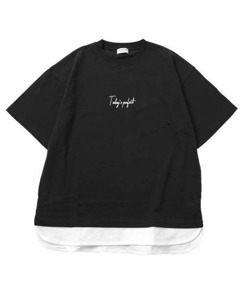 GLAZOS（グラソス）の「【接触冷感】裾レイヤード半袖Tシャツ（Tシャツ/カットソー・キッズ・インディゴブルー/グリーン/ブラック/ブルー・130cm/140cm/150cm/160cm/170cm）」の10枚目の写真