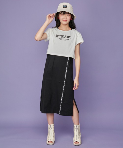 SISTER JENNI（SISTER JENNI）の「接触冷感Tシャツ＆マキシワンピセット（ワンピース・キッズ・カーキ/オフホワイト・150cm/140cm/130cm/160cm）」の3枚目の写真