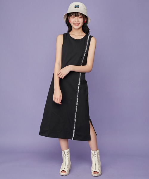 SISTER JENNI（SISTER JENNI）の「接触冷感Tシャツ＆マキシワンピセット（ワンピース・キッズ・カーキ/オフホワイト・150cm/140cm/130cm/160cm）」の4枚目の写真