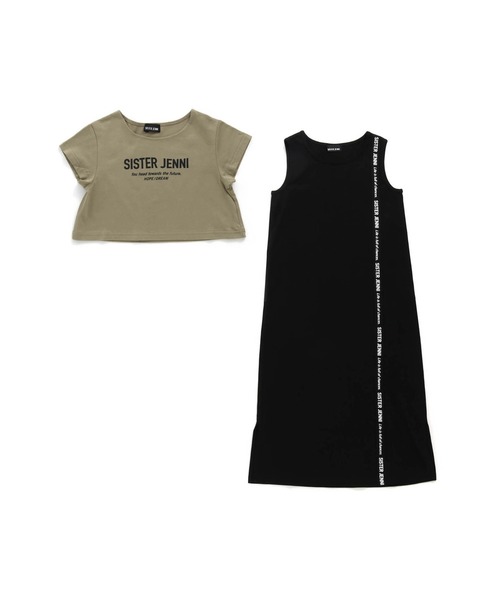 SISTER JENNI（SISTER JENNI）の「接触冷感Tシャツ＆マキシワンピセット（ワンピース・キッズ・カーキ/オフホワイト・150cm/140cm/130cm/160cm）」の13枚目の写真