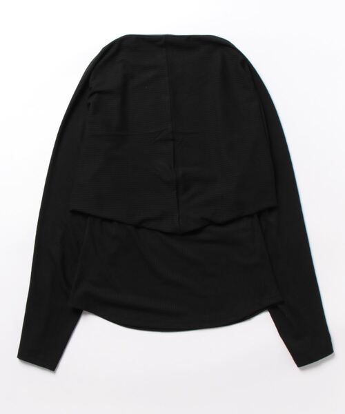 KOBE LETTUCE（コウベレタス）の「リブボレロカーディガン＆リブタンクトップSET（アンサンブル・レディース・オフホワイト/ブラック/モカ・M）」の4枚目の写真