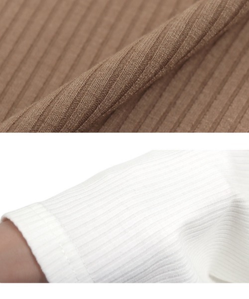 KOBE LETTUCE（コウベレタス）の「リブボレロカーディガン＆リブタンクトップSET（アンサンブル・レディース・オフホワイト/ブラック/モカ・M）」の14枚目の写真