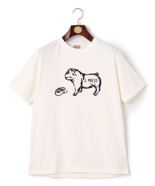 J.PRESS(ジェイプレス)の「【WEB限定】ブルドッググラフィック Tシャツ(Tシャツ/カットソー・メンズ・ホワイト系/ダルブルー系/グレー系・MEDIUM/X-LARGE/SMALL/LARGE)」の2枚目の写真