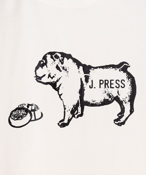 J.PRESS(ジェイプレス)の「【WEB限定】ブルドッググラフィック Tシャツ(Tシャツ/カットソー・メンズ・ホワイト系/ダルブルー系/グレー系・MEDIUM/X-LARGE/SMALL/LARGE)」の8枚目の写真
