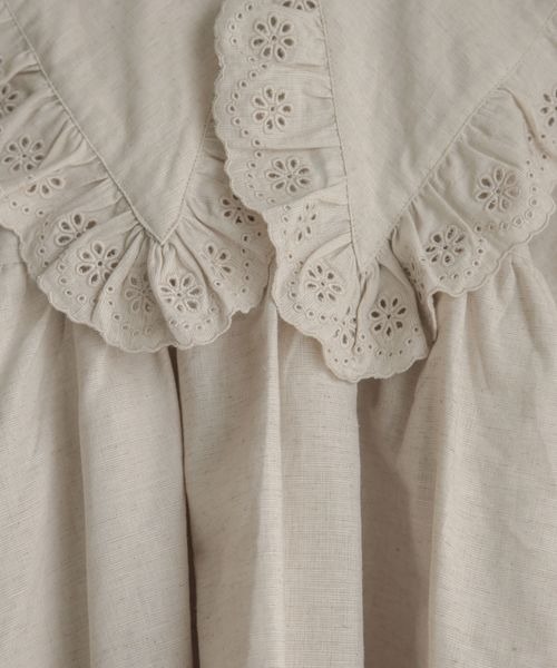 LOWRYS FARM（ローリーズファーム）の「シシュウＢＩＧカラーワンピース　960781（ワンピース・キッズ・ホワイト/ブラック/ベージュ・110cm/120cm/130cm/140cm/150cm）」の13枚目の写真