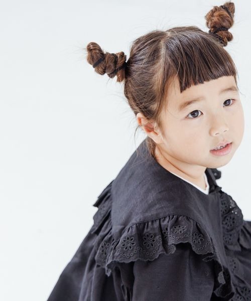 LOWRYS FARM（ローリーズファーム）の「シシュウＢＩＧカラーワンピース　960781（ワンピース・キッズ・ホワイト/ブラック/ベージュ・110cm/120cm/130cm/140cm/150cm）」の20枚目の写真