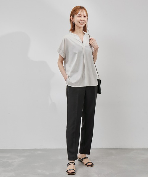 ROPE' PICNIC（ロペピクニック）の「Powder Twill Stretch テーパードパンツ（その他パンツ・レディース・ブラック/ダークブラウン/ブルー・36/38/40）」の7枚目の写真