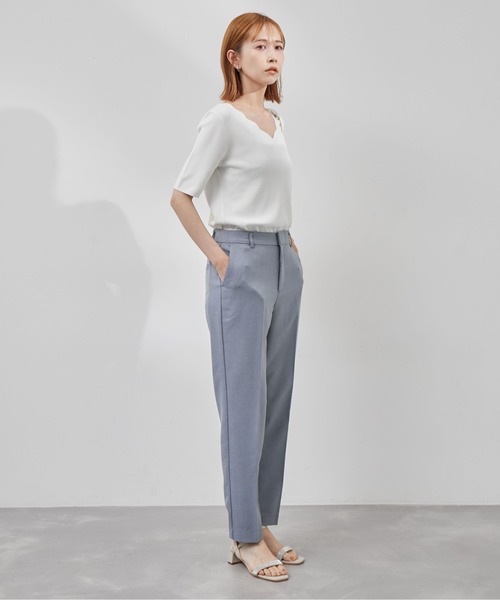 ROPE' PICNIC（ロペピクニック）の「Powder Twill Stretch テーパードパンツ（その他パンツ・レディース・ブラック/ダークブラウン/ブルー・36/38/40）」の8枚目の写真