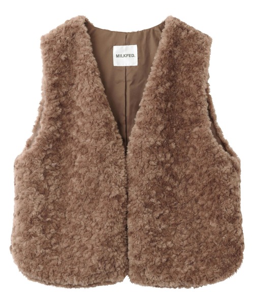 MILKFED.（ミルクフェド）の「FUR VEST（ベスト・レディース・ブラック/ブラウン/オフホワイト・ONE SIZE）」の3枚目の写真