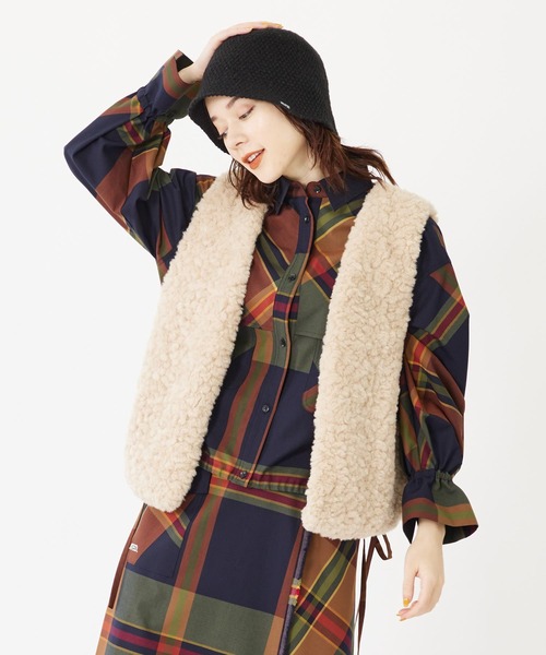 MILKFED.（ミルクフェド）の「FUR VEST（ベスト・レディース・ブラック/ブラウン/オフホワイト・ONE SIZE）」の2枚目の写真