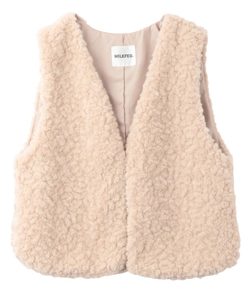 MILKFED.（ミルクフェド）の「FUR VEST（ベスト・レディース・ブラック/ブラウン/オフホワイト・ONE SIZE）」の5枚目の写真