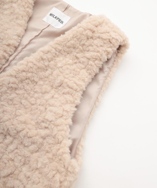 MILKFED.（ミルクフェド）の「FUR VEST（ベスト・レディース・ブラック/ブラウン/オフホワイト・ONE SIZE）」の11枚目の写真