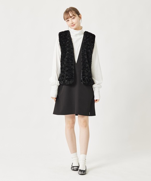 MILKFED.（ミルクフェド）の「FUR VEST（ベスト・レディース・ブラック/ブラウン/オフホワイト・ONE SIZE）」の13枚目の写真