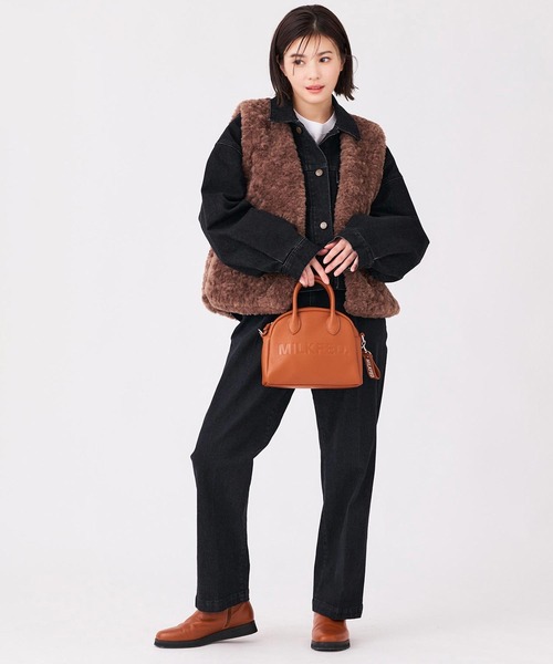 MILKFED.（ミルクフェド）の「FUR VEST（ベスト・レディース・ブラック/ブラウン/オフホワイト・ONE SIZE）」の14枚目の写真