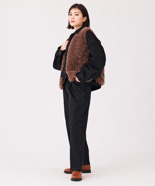 MILKFED.（ミルクフェド）の「FUR VEST（ベスト・レディース・ブラック/ブラウン/オフホワイト・ONE SIZE）」の15枚目の写真