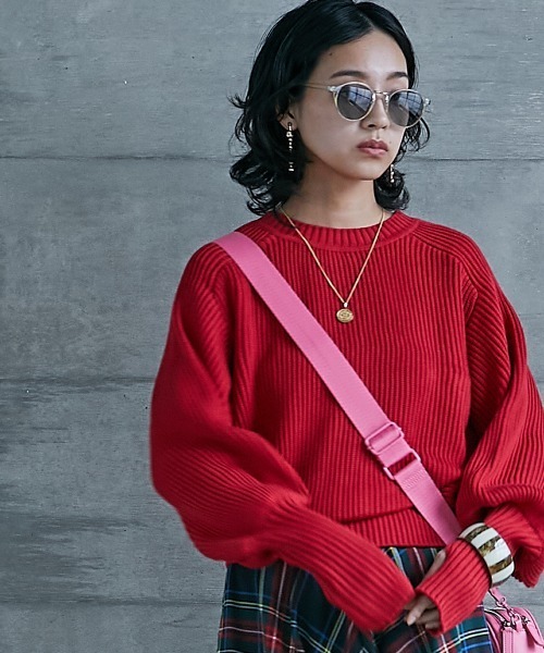 GEVS.(ジェイヴィス)の「<大きいサイズ> 2WAYニットカーディガン GEVS.(カーディガン/ボレロ・レディース・レッド/ブラック/ブルー・L/LL/3L/4L/5L)」の22枚目の写真