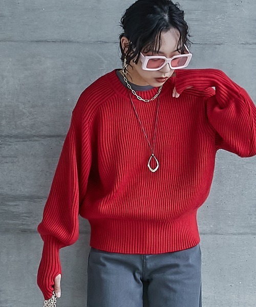 GEVS.(ジェイヴィス)の「<大きいサイズ> 2WAYニットカーディガン GEVS.(カーディガン/ボレロ・レディース・レッド/ブラック/ブルー・L/LL/3L/4L/5L)」の17枚目の写真