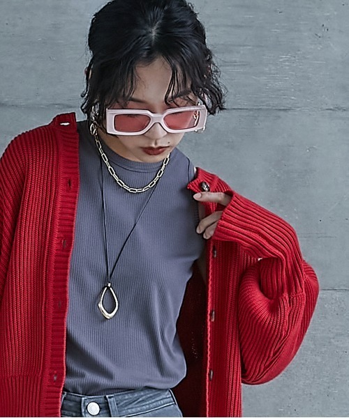 GEVS.(ジェイヴィス)の「<大きいサイズ> 2WAYニットカーディガン GEVS.(カーディガン/ボレロ・レディース・レッド/ブラック/ブルー・L/LL/3L/4L/5L)」の18枚目の写真