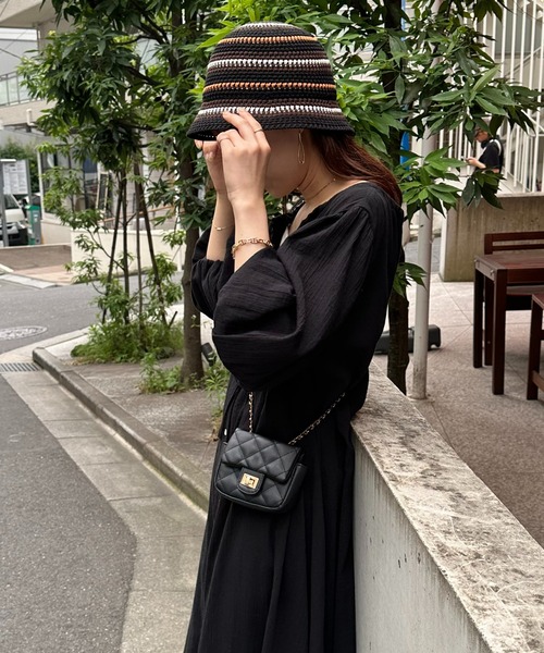 DISCOAT(ディスコート)の「【ユニセックス】ランダムボーダーサーモハット(ハット・レディース・ブラック/ベージュ・FREE)」の10枚目の写真